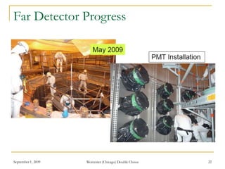 Far Detector Progress
September 1, 2009 Worcester (Chicago) Double Chooz 22
 