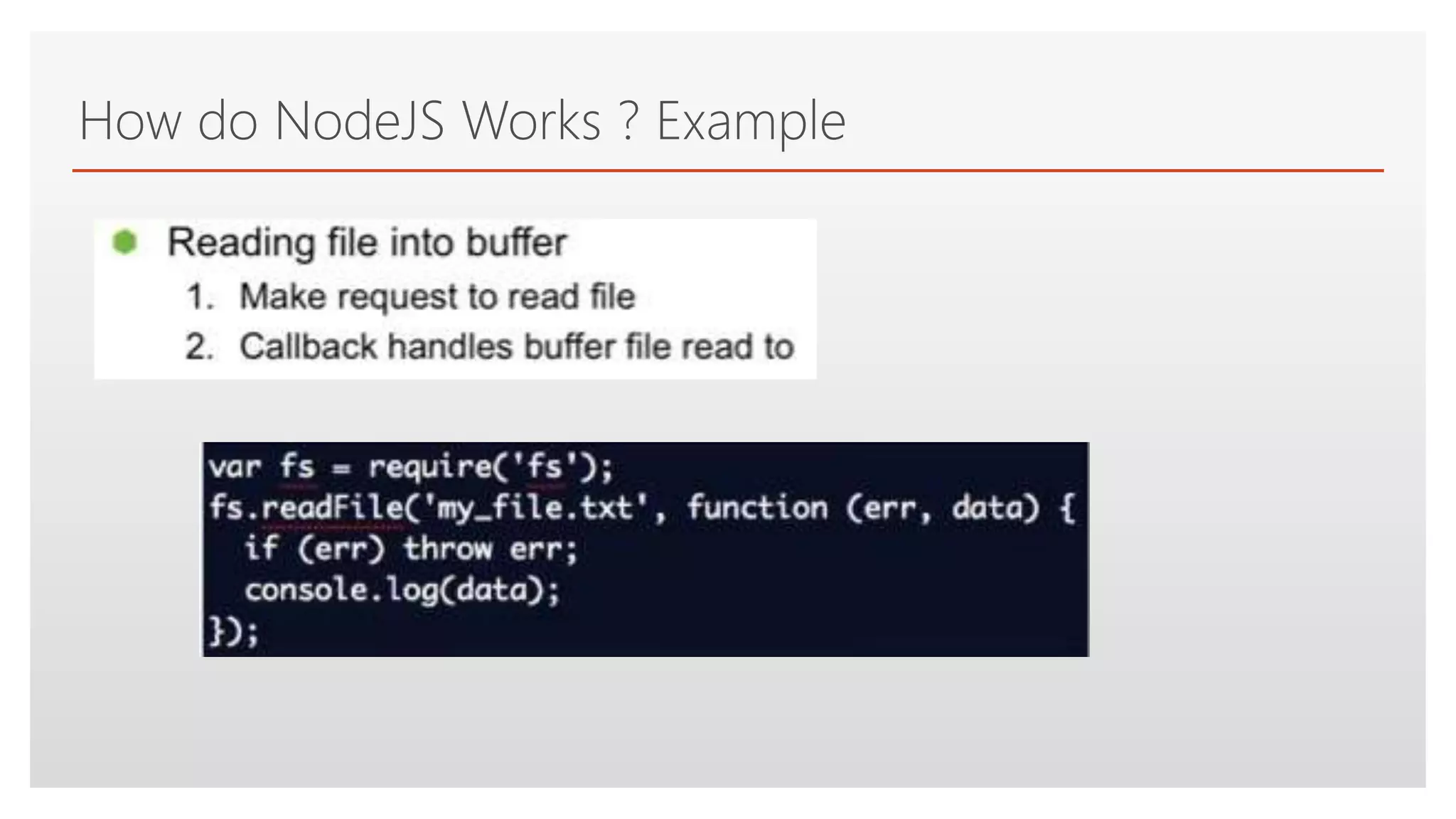 Click to edit Master text styles
How do NodeJS Works ? Example
 
