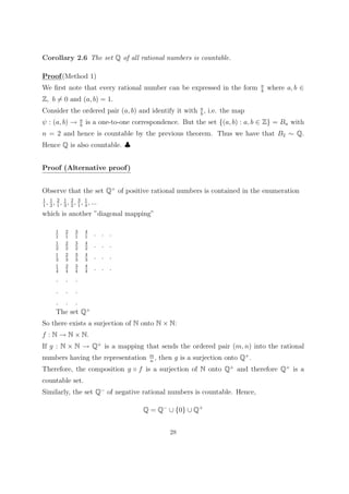 Diagonal Countable Rational Numbers SMA206_NOTES | PDF