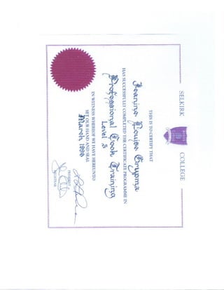 certification diploma level III