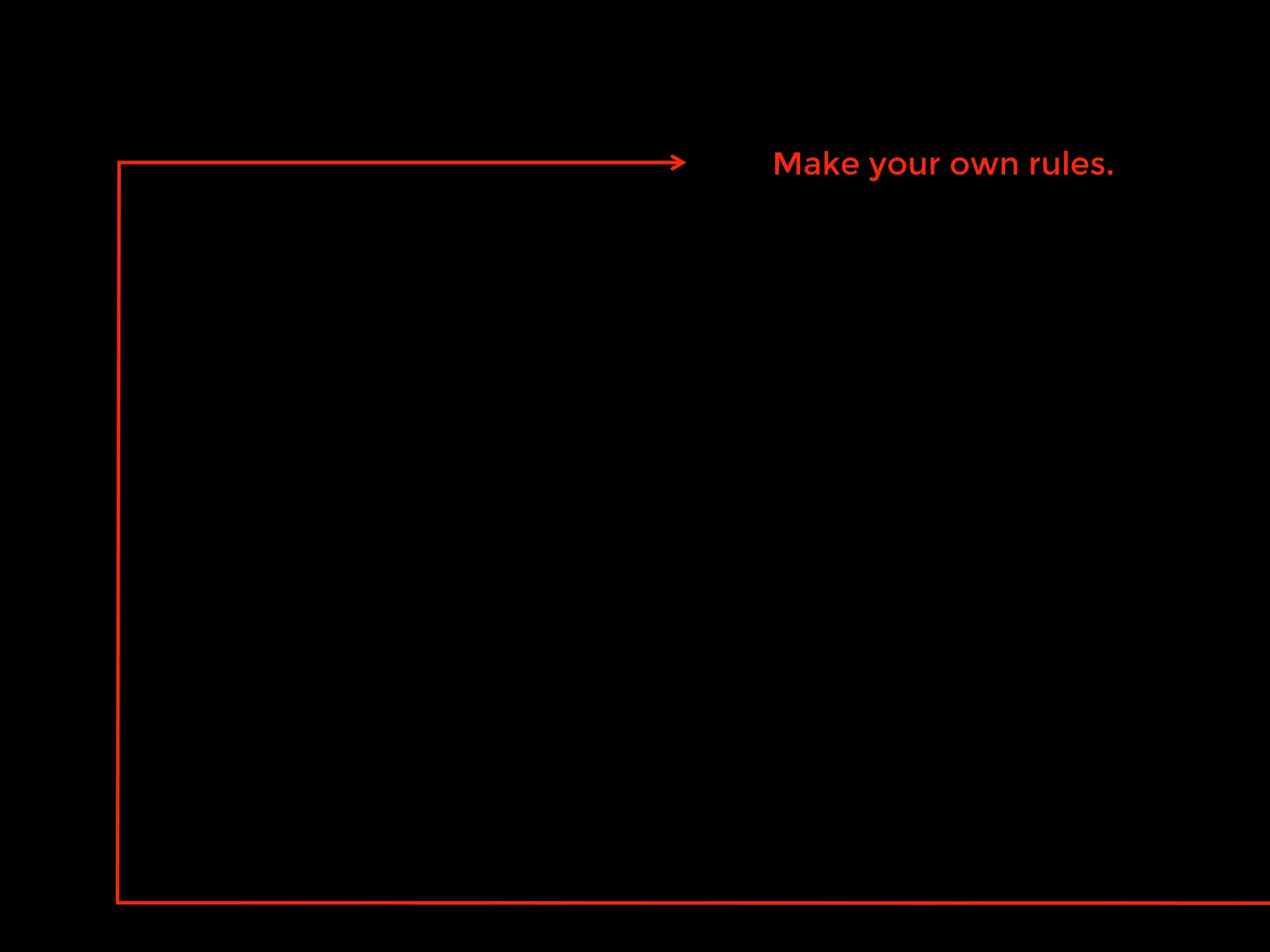 Make your own rules.
 