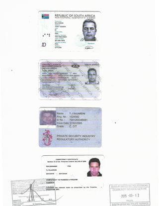 African Close Protection documents