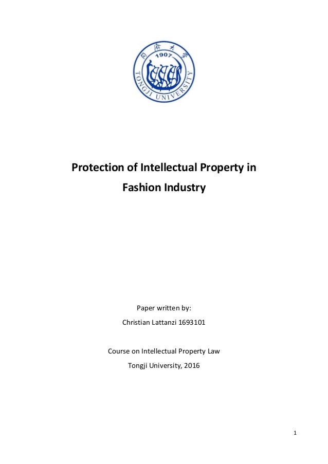 Intellectual Property Law Fashion Industry Intellectual Property Law Fashion Industry