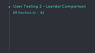 User Testing 2 - Laerdal Comparison
ER Doctors (n = 6)
 