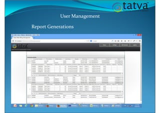 User Management
Report Generations
 