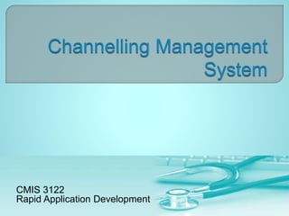 CMIS 3122
Rapid Application Development
 