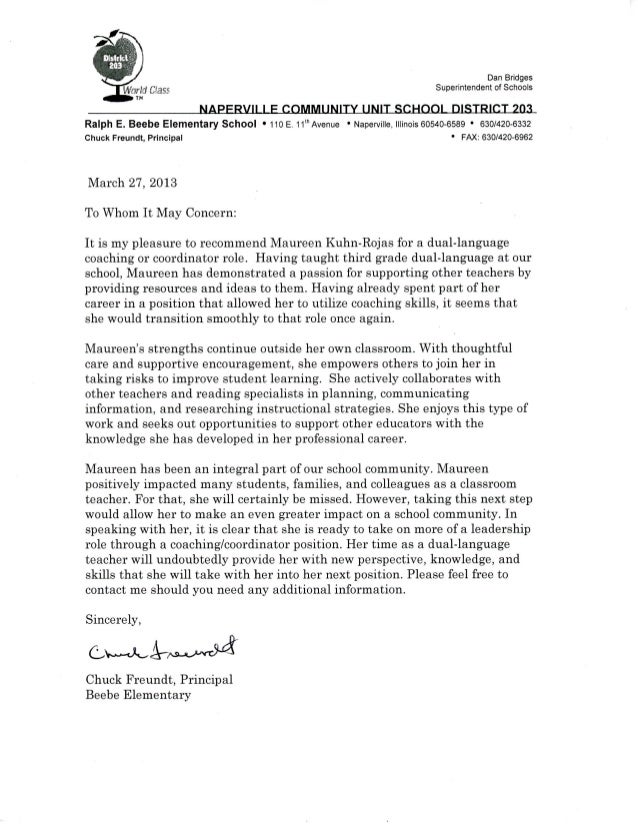 letter of recommendation chuck freundt cda letter of recommendation