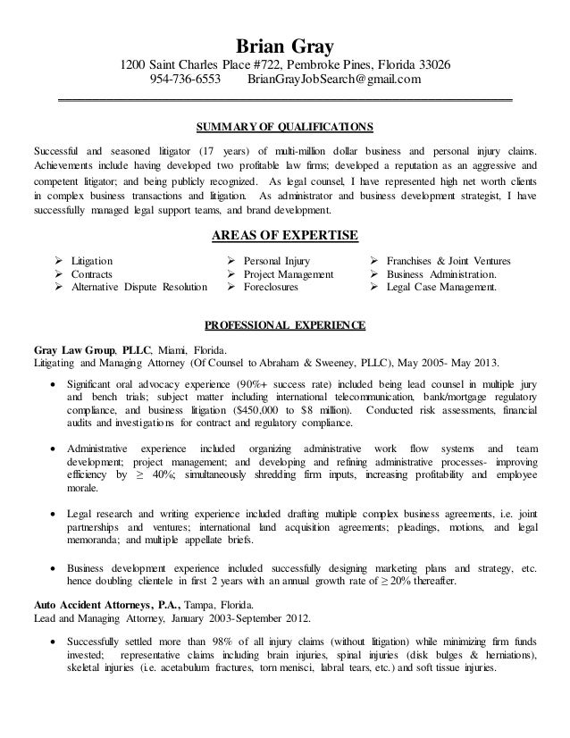 law firm resumes