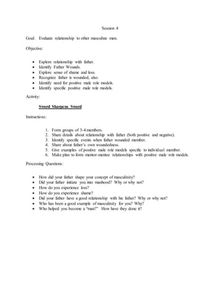 Group Proposal_Curriculum Template for Group Counseling | DOCX | Men\'s ...
