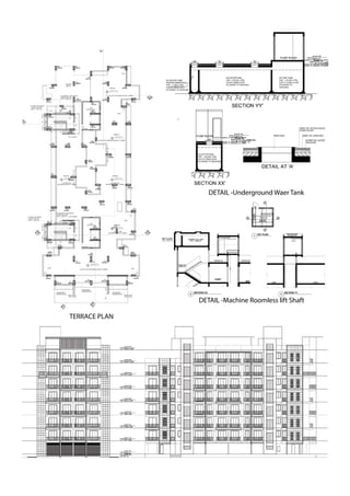 TERRACE PLAN
DETAIL -Underground Waer Tank
DETAIL -Machine Roomless lift Shaft
 