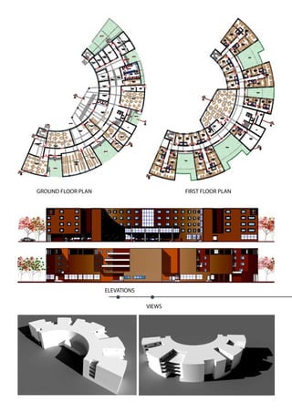 GROUND FLOOR PLAN FIRST FLOOR PLAN
ELEVATIONS
VIEWS
 
