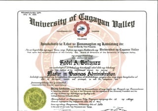 Diploma - Master in Business Administration