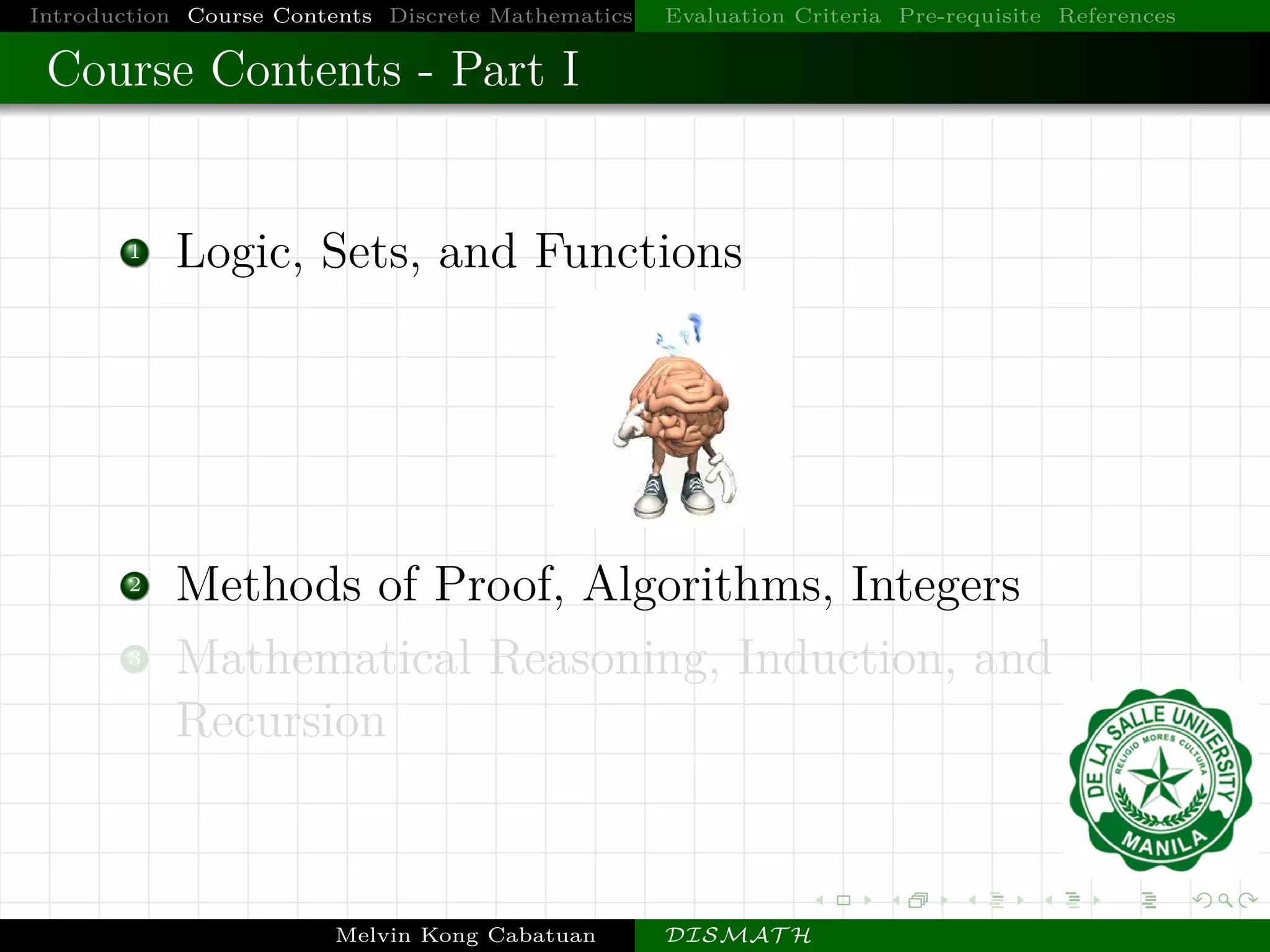 DISMATH_Intro_Admin | PDF | Educational Assessment | Education