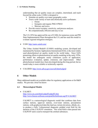 Air Pollution Modeling – An Overview | PDF