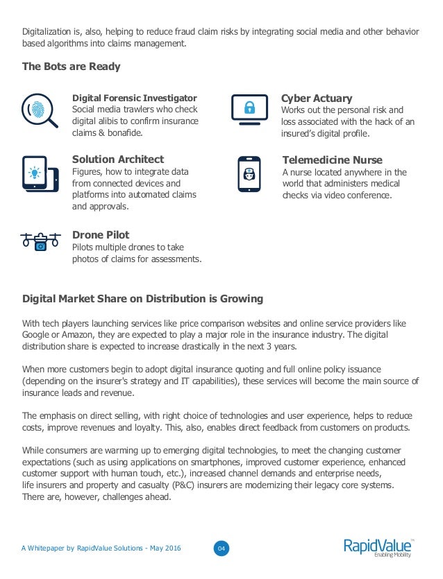 Digitizing Insurance A Whitepaper By RapidValue Solutions