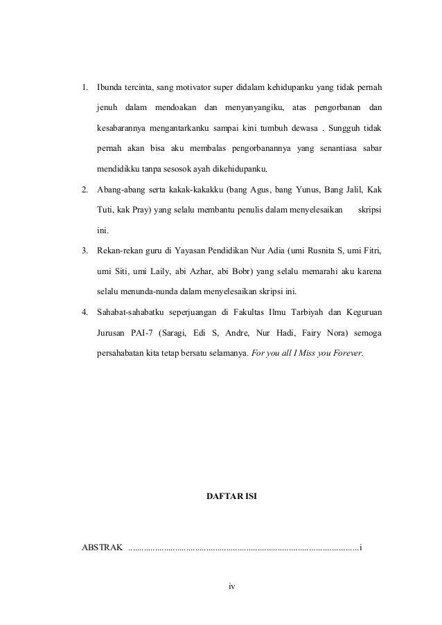 Skripsi Abstrak Jurusan Pai