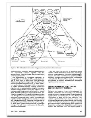 British Telecom: Expert Systems for Telecommunications Policy Analysis