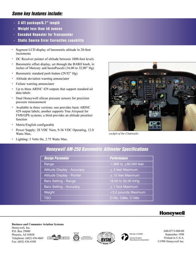 AM250 RVSM Altimeter1 PDF