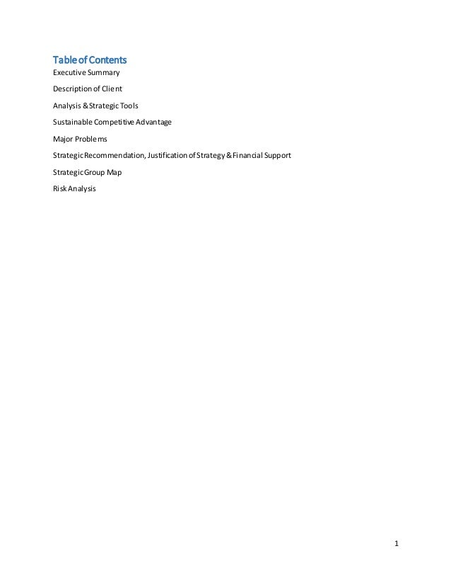strategic analysis report strategic analysis report strategic analysis report strategic analysis report