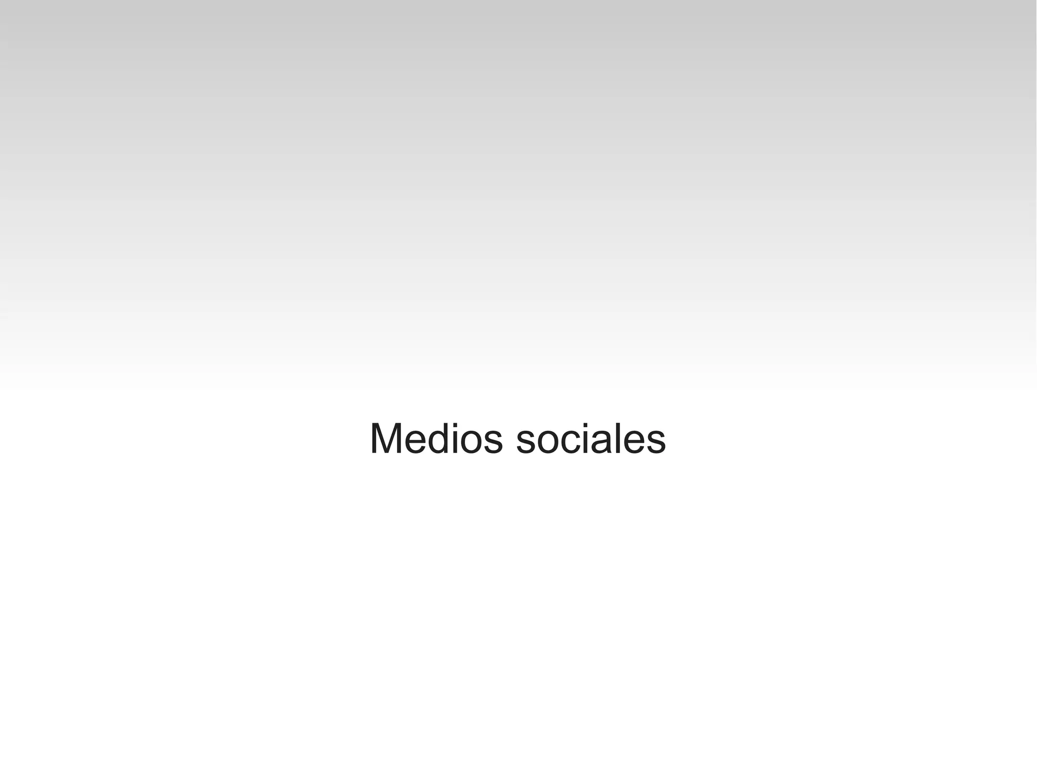 Medios sociales
 