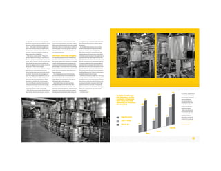 18 Section | 05.01.09
on High Falls as a manufacturing operation:
“The world economy has been affected. I don’t
think you could actually find anything that
is not ... The higher brand beers might see a
dip in sales because they are a higher price,
and the lower end beers might see more of an
increase,” notes Jason Zwetsch, health and
safety supervisor of High Falls.
Craft beer is a niche market. “Think of it
like the automotive industry,” says Zwetsch,
“There are going to be people who always want
trucks, utility vehicles, that sort of stuff, and
other people are going to want smaller cars.
One of the biggest factors in today’s market is
that people’s tastes have changed.”
To carve out a piece of the craft beer market,
High Falls has rebranded their formerly
defunct J.W. Dundee line, now known simply
as Dundee. The Dundee ales and lagers are
made from high-quality ingredients with no
corn or other adjuncts, and the bottles are
decorated with playfully illustrated labels
that help to complete the “craftsy” image.
It’s a very different style from the brewery’s
traditional mainstays: Genesee beer (a light
American lager made with corn as an adjunct)
and its low-calorie cousin, Genny Light.
High Falls has only recently offered tours of
their facility, which is not set up for tourism
in the same sense as most large breweries.
Guests must don hardhats and safety goggles,
while pants and waterproof shoes are strongly
advocated. There is no plate glass to shield you
from the spray of the cooling water that runs
over the can line, nor to mute the deafening
roar of the machinery.
Rohrbach Brewing Company
On a sparsely populated stretch of Buffalo Road
near Gates, there’s a brewery that is in many ways
the opposite of High Falls. Rohrbach is a brewpub,
a small craft brewing operation combined with
a restaurant that showcases small batch artisan
ales and lagers. A small staff tends to the brewing
of distinctive beers out of a few dozen fermenting
tanks, which are dwarfed by High Falls’s house-
sized equivalents.
Due to high demand, much of the brewing
has been moved off-site to an installation and
storefront on Railroad Street adjacent to the
Public Market, but some portion of the ales are
still brewed right in the restaurant.
Owner John Urlaub, who some may know
through RIT’s Beers of the World class, feels
that craft beer’s niche market offers him some
protection against the downturn. “We have loyal
customers. They’re used to a particular product
that they have from Rohrbach’s like a Scotch ale
or a Highland Lager or Bluebeary Ale. That’s their
beer that they like and they’re willing to spend
the money.”
One problem for brewpubs in this economic
climate is that people are staying home more
and dining out less in general. Unlike High
Falls, which maintains a large bottling facility,
traditionally the only way to enjoy a small batch
craft brew at home has been to fill a jug (known as
a growler) off the tap. With larger breweries like
High Falls offering craft beer at a lower price point
from the convenience of a supermarket shelf, it’s
not hard to understand why even some diehard
craft beer lovers would reach for a Dundee Craft
Pack rather than drive out to the brewery to have
a growler filled. The good news is that Rohrbach
has recently contracted with many local retailers
including Wegmans and 7-Eleven to sell growlers
of popular Rohrbach ales and lagers.
Urlaub isn’t daunted by High Falls venturing
into the craft beer market. Quite the opposite,
he believes that it raises the general trend for
Americans to enjoy more flavorful beers, and
it promotes Rochester as a place where high
quality local brews are made. “If somebody
picks up a Dundee or a Rohrbach’s, I’m happy
either way, so long as it’s not some out-of-
town brewery.”
I’ll drink to that!
In a survey, nearly half of
consumers reported that
the economic downturn
has not influenced
the amount they are
spending on beer, wine,
or spirits; less than
20 percent indicate a
significant impact.
More than 80 percent
of consumers say they
are spending the same
amount or more on
beer, wine, and spirits
compared to a year ago.
Source: The Nielsen
Company, 2008
To What Extent Has
the Downturn in the
Economy influenced
How Much You Are
Spending on Alcoholic
Beverages?
13
14
17
40
37 34
47
49
48
Beer
SIgnificantly
Just a little
Not at all
Wine
Spirits
1918 Section | 05.01.09
 