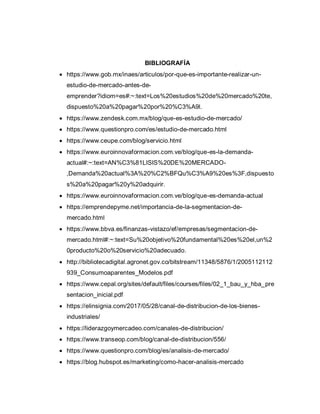 Autoevaluación de Estudio de Mercado | PDF