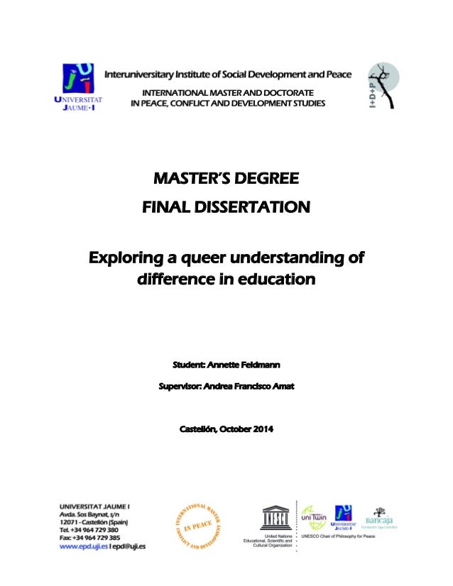 phd dissertation front page