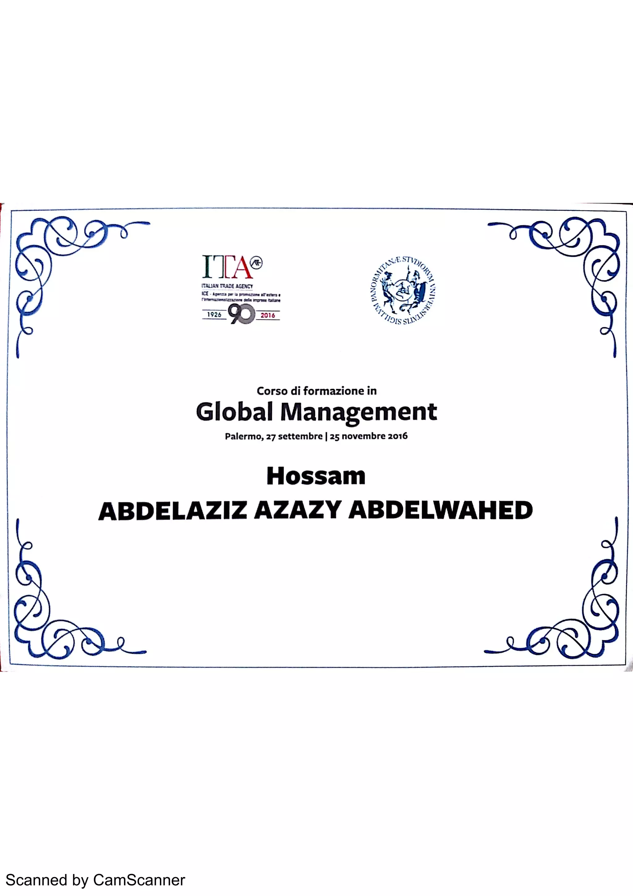 Global management certificate | PDF