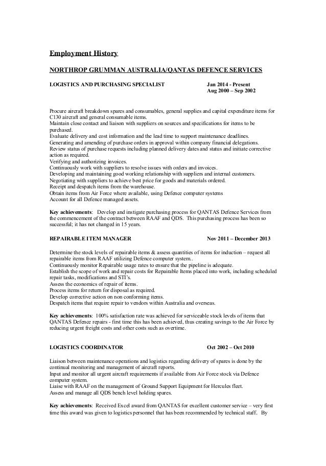 History first resume