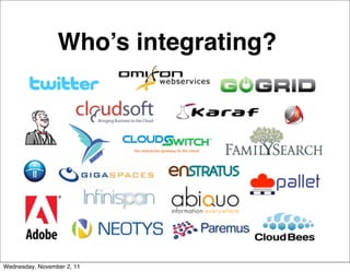 Who’s integrating?




Wednesday, November 2, 11
 