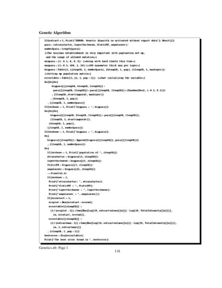 Genetic Algorithm
Genetics.nb: Page 1
116
 