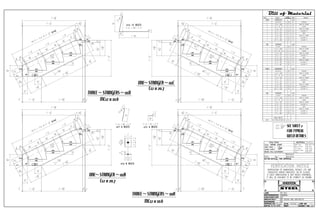 Foster
JOB:
REFERENCES:
CONTRACTOR:
ARCHITECT:
ENGINEER:
DRAWN BY: JOB NO.
DATE: SHEET NO.REF:
000Fosterchk:
Bill of Material
THREE ~ STRINGERS ~ a1A
MC12 x 10.6
ONE~ STRINGER ~ a1B
C12 x 20.7
ONE~ STRINGER ~ a1C
C12 x 20.7
THREE ~ STRINGERS ~ a1D
MC12 x 10.6
SEE SHEET 2
FOR TYPICAL
WELD DETAILS
 