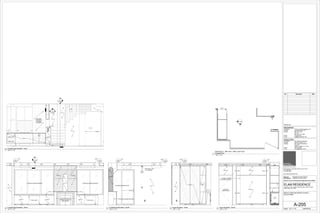 A-2053
2
AP-6
AP-6
P-1
CW-3 MR-1
CW-1
L-R2 L-R2 L-R2
A-507
3OPP
AP-6
EXISTING
ENTRY DOOR
OUTSIDE CORNER
OF POWER RM WALL
WC-2
WC-2WC-2
CW-4
WF-5
WF-5
WF-5
WF-5
WB-1
L-R2L-R2L-R2 L-R2L-R2
A-507
3 TYP
1
A-507
EXISTING WOOD
BURNING FIREPLACE
AND MANTEL
P-1
CW-4
PTAC UNIT PTAC UNIT
CW-4 CW-4
P-1
EXISTING SLIDING WINDOW EXISTING SLIDING WINDOW
A-507
2
TYP
A-507
2
OPP
WB-1 WB-1
L-R1 L-R1 L-R1 L-R1 L-R1L-R2
CT-4 CT-4
WF-6 WF-6
EXISTING SLIDING DOOR
SLIDE
FLUE
L-P1
RACEWAY FOR
L-P1 WIRING
P-1
L-R1L-R1
A-507
2
TYP
A-507
2OPP
PTAC ENCLOSURE BEYOND
4
A-303
2
SLIDE
4
A-506
ROLL OUT
ROLL OUT
CW-1
CW-2
CW-1
CW-1
P-1
P-1
P-1
P-1
L-P2
EXISTING
CONCRETE
COLUMN
EXPOSED
Scale:
Consultant
Contact
Address
Phone
e-mail
ARCHITCTS PLLC
648 Broadway / Suite 402, New York, NY 10012
T.212.254.5210
F.212.254.4523
www.wilkinsonarchitects.com
New York: Registered Architect 027917-1
Pennsylvania: Registered Architect 402561
National Council of Architectural Registration Board #52853
DOB Barcode
ATOZ Consulting Engineers, PC
Ilya Malyuchenko, P.E.
363 7th Avenue
3rd Floor
New York, NY 10001
212.929.2491
Ilya@atozengineers.com
Consultant
Contact
Address
Phone
e-mail
NYC Building Restoration
Robert M. Hanna, P.E.
9011 Northern Boulevard
Suite 307
Jackson Heights, NY 11372
646-522-0589
rhanna@engineer.com
MECHANICAL
STRUCTURAL
1/2" = 1'-0"
A-205
MAIN FLOOR ENLARGED PLANS &
ELEVATIONS
ELAM RESIDENCE
300 EAST 74TH STREET PENTHOUSE-F/36TH FLOOR
NEW YORK, NY 10021
04/03/2015
1/2" = 1'-0"
1
Penthouse F - 36th Floor - Main Level Foyer
Enlarged Plan
1/2" = 1'-0"
3
Foyer Elevation - West
1/2" = 1'-0"
2
Foyer Elevation - South
No. Description Date
1/2" = 1'-0"
6
Living/Dining Elevation - West
1/2" = 1'-0"
5
Living/Dining Elevation - North
1/2" = 1'-0"
8
Living/Dining Elevation - East
 