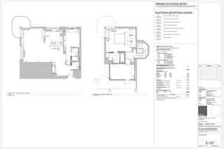 GFI
GFI
GFI
GFIGFI
GFI
TV
TD
GFI
GFI
GFI
TV
TD
R
UP
REF.
RANGE
HOOD
U.C.
MICROWAVEGFI
U.C.
REF.
GFI GFI
MOTORIZED SHADE
(AT CEILING)
MOTORIZEDWINDOW
SHADE(CEILING)
U.C.
D/W
FCU-1
I
MOTORIZED WINDOW
SHADE (CEILING) MOTORIZED WINDOW
SHADE (CEILING)
DN
MOTORIZED SHADE
(AT CEILING)
W D
GFI
UP
1 Riser
A B
1
I
WP
WP
I
SINGLE WALL MOUNTED RECEPTACLE
SYMBOL DESCRIPTION
ELECTRICAL RECEPTACLE LEGEND
DUPLEX WALL MOUNTED RECEPTACLE
GFI DUPLEX WALL MOUNTED RECEPTACLE
240V WALL MOUNTED RECEPTACLE
CATV WALL MOUNTED RECEPTACLE
TELE/DATA WALL MOUNTED RECEPTACLE
INTERCOM SERVICE
WATERPROOF DUPLEX WALL MOUNTED RECEPTACLEWP
Scale:
Consultant
Contact
Address
Phone
e-mail
ARCHITCTS PLLC
648 Broadway / Suite 402, New York, NY 10012
T.212.254.5210
F.212.254.4523
www.wilkinsonarchitects.com
New York: Registered Architect 027917-1
Pennsylvania: Registered Architect 402561
National Council of Architectural Registration Board #52853
DOB Barcode
ATOZ Consulting Engineers, PC
Ilya Malyuchenko, P.E.
363 7th Avenue
3rd Floor
New York, NY 10001
212.929.2491
Ilya@atozengineers.com
Consultant
Contact
Address
Phone
e-mail
NYC Building Restoration
Robert M. Hanna, P.E.
9011 Northern Boulevard
Suite 307
Jackson Heights, NY 11372
646-522-0589
rhanna@engineer.com
MECHANICAL
STRUCTURAL
1/4" = 1'-0"
E-101
POWER PLANS
ELAM RESIDENCE
300 EAST 74TH STREET PENTHOUSE-F/36TH FLOOR
NEW YORK, NY 10021
04/03/2015
1/4" = 1'-0"
1
Penthouse F - 36th Floor - Main Level Power
Plan
1/4" = 1'-0"
2
Penthouse F - Upper Level Power Plan
ALL ELECTRICAL OUTLETS, FIXTURES, AND RELATED ITEMS BEING INSTALLED IN PUBLIC/PARTY/CHASE
WALLS AND/OR CEILINGS MUST BE INSTALLED WITH SOUNDPROOF HOUSINGS AND/OR GASKETING.
GENERAL ELECTRICAL NOTES
No. Description Date
 