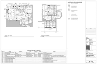 33
3
3
4
3
2
A-507
2
A-507
1
A-507
TYP
TYP
TYP
1
A-507
TYP
1
A-507
TYP
1
A-507
SIM
OPEN TO ABOVE
L-R1 L-R1
L-R1 L-R1
L-R1L-R1
L-R1 L-R1 L-R1
L-R1 L-R1
L-R1 L-R1 L-R1
L-R1
L-R1L-R1
L-R1L-R1
L-R1
EXPOSED UNDERSIDE
OF EXISTING FLOOR
SLAB ABOVE
3
A-507
TYP
3
A-507
TYP
3
A-507
TYP
EXPOSED UNDERSIDE OF
EXISTING FLOOR SLAB ABOVE
EXPOSED UNDERSIDE OF
EXISTING FLOOR SLAB ABOVE
L-R3L-R3
L-R4 L-R4
L-R2
L-R2
L-R2
L-R2 L-R2 L-R2 L-R2
L-R2
L-R2
L-R2 L-R2 L-R2
L-P2 L-P2 L-P2
L-RL1
L-RL1
WALL MOUNTED
SMOKE DETECTORS
(MOUNT 6"-12" FROM
CEILING FINISH)
L-RL1
L-R1
L-R2
L-R2
L-R2
L-RL1
L-RL2
L-RL2 L-RL2
3
U/L 3-WAY
SWITCH
L-RL1
RAISED PLATORM BELOW
16'-8"
8' - 6"
9' - 3"
5'-0"
1'-8"
L-RL1
L-RL2
L-WM2
L-WM2
L-WM1
L-WM1
3
A-507
L-RL2
L-R2 L-R2
CF-3
CF-3
CF-3 CF-3
CF-3
MOTORIZED CEILING SHADE MOTORIZED CEILING SHADE
CF-2
CF-2
ALIGN
CF-1
CF-1
CF-1
CF-1
CF-1
CF-1
CF-5
CF-2
CF-1
L-P1
L-R3 L-R3
L-R6
L-R6
DR
CF-2
L-WM3
RAISED PLATORM BELOW
2
A-507
TYP
WALL MOUNTED SMOKE DETECTOR
(MOUNT 6"-12" FROM CEILING FINISH)
A B
1
L-R5 L-R5
L-R5 L-R5
L-R5 L-R5
L-R1 L-R1 L-R4
L-R4
L-R5
L-R5 L-R5
L-R5
L-R5
L-R5
L-P2L-P2
16' - 9"
L-S1
L-S1
L-S1
L-S1
3
OUT TO TERRACE
4
4
4
L-RL2
T
M/L 3 WAY SWITCHL-TL1
M/L 3 WAY SWITCH
MASTER BED CUSTOM
CASEWORK BELOW
L-RL2
TREAD
BELOW
L-RL1
EXPOSED UNDERSIDE OF
EXISTING SLAB ABOVE
CF-3
STEEL BEAM
TYP
4
A-507
CF-1
CF-1
CF-1
CF-1
L-R6
L-R6
L-R6
L-R6
L-R6
L-R6
L-R6
L-R6
CF-1
DR
DR
DR
DR
DR
L-R6
L-R6
CF-1
CF-1
L-P2
L-WM4 CF-1
CF-6
CASEWORK
BELOW
L-S2 L-S2 L-S2 L-S2 L-S2 L-S2 L-S2
L-WM5
4
A-507
TYP
TYP
CF-6CF-6CF-6 CF-6 CF-6 CF-6
L-TL1
WALL MOUNTED SMOKE DETECTOR
(MOUNT 6"-12" FROM CEILING FINISH)
4
4
4
L-WM6
L-WM6
SINGLE POLE WALL MOUNTED SWITCH
SYMBOL DESCRIPTION
ELECTRICAL LIGHTING LEGEND
3 WAY WALL MOUNTED SWITCH
4 WAY WALL MOUNTED SWITCH
JAMB MOUNTED DOOR SWITCHDR
1" RECESSED LED
4" RECESSED HALOGEN
4" RECESSED LED (SHOWER)
WALL MOUNTED SCONCE
CEILING MOUNTED TRACK LIGHTING
WALL MOUNTED SURFACE FIXTURE
ROPE LIGHT
CEILING MOUNTED SURFACE FIXTURE
PENDANT MOUNTED LIGHT FIXTURE
CEILING MOUNTED SURFACE FIXTURE
Scale:
Consultant
Contact
Address
Phone
e-mail
ARCHITCTS PLLC
648 Broadway / Suite 402, New York, NY 10012
T.212.254.5210
F.212.254.4523
www.wilkinsonarchitects.com
New York: Registered Architect 027917-1
Pennsylvania: Registered Architect 402561
National Council of Architectural Registration Board #52853
DOB Barcode
ATOZ Consulting Engineers, PC
Ilya Malyuchenko, P.E.
363 7th Avenue
3rd Floor
New York, NY 10001
212.929.2491
Ilya@atozengineers.com
Consultant
Contact
Address
Phone
e-mail
NYC Building Restoration
Robert M. Hanna, P.E.
9011 Northern Boulevard
Suite 307
Jackson Heights, NY 11372
646-522-0589
rhanna@engineer.com
MECHANICAL
STRUCTURAL
1/4" = 1'-0"
A-103
REFLECTED CEILING PLANS
ELAM RESIDENCE
300 EAST 74TH STREET PENTHOUSE-F/36TH FLOOR
NEW YORK, NY 10021
04/03/2015
1/4" = 1'-0"
1
Penthouse F - 36th Flr - Main Level
Reflected Ceiling Plan
1/4" = 1'-0"
2
Penthouse F - Upper Level Refelected
Ceiling Plan
No. Description Date
LIGHTING FIXTURE SCHEDULE
Desig. Cnt Description Housing / Trim Lamp Manufacturer Product ID Location(s)
L-P1 1 PENDANT MOUNTED (OWNER PROVIDED) NA INCANDESCENT 1ST FLR: DINING
L-P2 3 PENDANT MOUNTED (OWNER PROVIDED) NA T5 Delray Lighting 6311 2MD FLR: STAIRWELL
L-R1 23 LOW VOLTAGE HALOGEN TRIMLESS HALOGEN (12OV, 277V, OR 347V) USAI 9004-10-C-FL100-120 1ST FLR: FOYER/LIVING/DINING SOFFITS
L-R2 17 LOW VOLTAGE HALOGEN 4" LOW VOLTAGE REMODEL HOUSING MR16 (12V/50W) WAC LIGHTING HR-8401E 1ST FLR: LIVING/DINING & KITCHEN DROP CEILING
L-R3 4 1" LEDme MINI RECESSED ADJUSTABLE SPOT NA / LOW PROFILE TRIM WARM/NEUTRAL LED (3W) WAC LIGHTING HR-LED272R 1ST FLR: POWDER ROOM CEILING
L-R4 4 4" LEDme NEW CONSTRUCTION HOUSING / SHOWER TRIM 6 x WARM/NEUTRAL LED (3W) WAC LIGHTING HR-LED418-N 1ST FLR: BATHROOM SHOWER CEILING 2ND FLR: MASTER BATHROOM SHOWER CEILING
L-R5 12 3.5" TESLA LED NA / DOWNLIGHT TRIM LUXEON S MULTI-CHIP LED (18W) WAC LIGHTING HR-3LED-T718 2ND FLR: STAIRWELL CEILING, HALL CEILING, MASTER BEDROOM DROP CEILING
L-R6 12 1" LEDME MINI RECESSED ADJUSTABLE SPOT NA / LOW PROFILE TRIM WARM/NEUTRAL LED (3W) WAC LIGHTING HR-LED272R 1ST FLR: BEDROOM CLOSET CLG 2ND FLR: W/D CLG, ELEC CLOSET CLG, M. BEDROOM CLOSET CLG
L-S1 3 SURFACE MOUNTED (OWNER PROVIDED) 2ND FLR: MASTER BEDROOM DROP CEILING
L-S2 7 SURFACE MOUNTED (OWNER PROVIDED) 2ND FLR: GREENHOUSE BAY CEILINGS
L-TL1 1 14' LED TRACK LIGHTING (OWNER PROVIDED) 2ND FLR: MASTER BEDROOM CEILING (WEST)
L-WM1 2 WALL MOUNTED (OWNER PROVIDED) 1ST FLR: POWDER ROOM (BEHIND MIRROR)
L-WM2 2 WALL MOUNTED (OWNER PROVIDED) 1ST FLR: BATHROOM (ABOVE MIRROR)
L-WM3 1 WALL MOUNTED (OWNER PROVIDED) 1ST FLR STAIRWELL (WALL MOUNTED ABOVE STAIR PLATFORM)
L-WM4 1 WALL MOUNTED (OWNER PROVIDED) 2ND FLR: MASTER BATHROOM (WALL MOUNTED W/ MIRROR SURROUND)
L-WM5 1 WALL MOUNTED (OWNER PROVIDED) 2ND FLR: MASTER BEDROOM (WALL MOUNTED)
L-WM6 2 WALL MOUNTED (OWNER PROVIDED) 2ND FLR: MASTER BEDROOM (WALL MOUNTED)
 