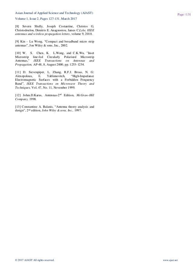 Patch Antenna Balanis