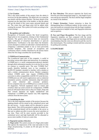 Implementation of Biometric Based Electoral Fraud Desisting System | PDF
