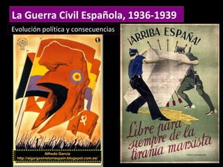 La Guerra Civil Española, 1936-1939
Evolución política y consecuencias
Alfredo García
http://algargoshistoriaspain.blogspot.com.es/
 