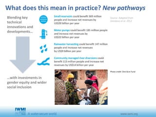 Innovations in water management for agriculture: New pathways, future challenges