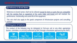 DEPARTMENT OF EDUCATION
GENERAL GUIDELINES
 