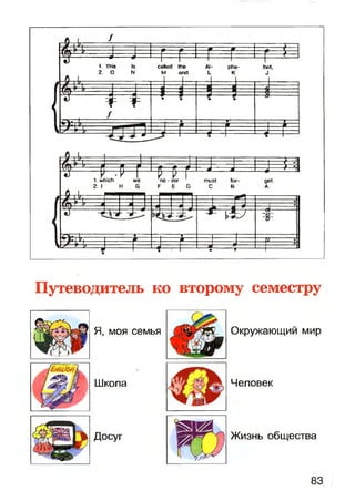 Путеводитель ко второму семестру
Я, моя семья Окружающий мир
Досуг Жизнь общества
Школа Человек
 