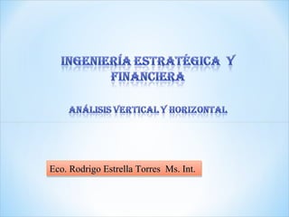 Eco. Rodrigo Estrella Torres Ms. Int.
 