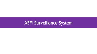 AEFI Surveillance System
 