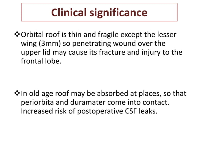 Anatomy of orbit and its clinical applications. | PPTX