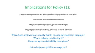 Is the “Cooperative Life Cycle” Framework Relevant for Rural Africa?