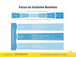 Food Systems Finance Advantage: Addressing the financing Gap - Andre de Jager SNV Netherlands Development Organisation