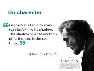 On character
 
