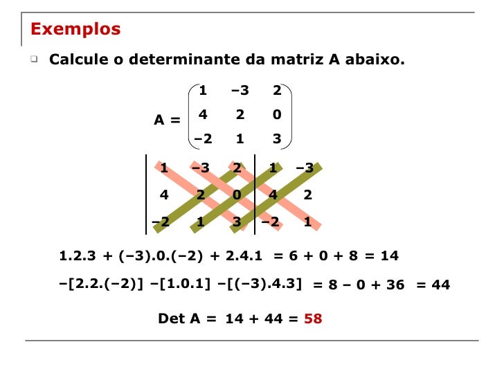 Determinantes - 2º B