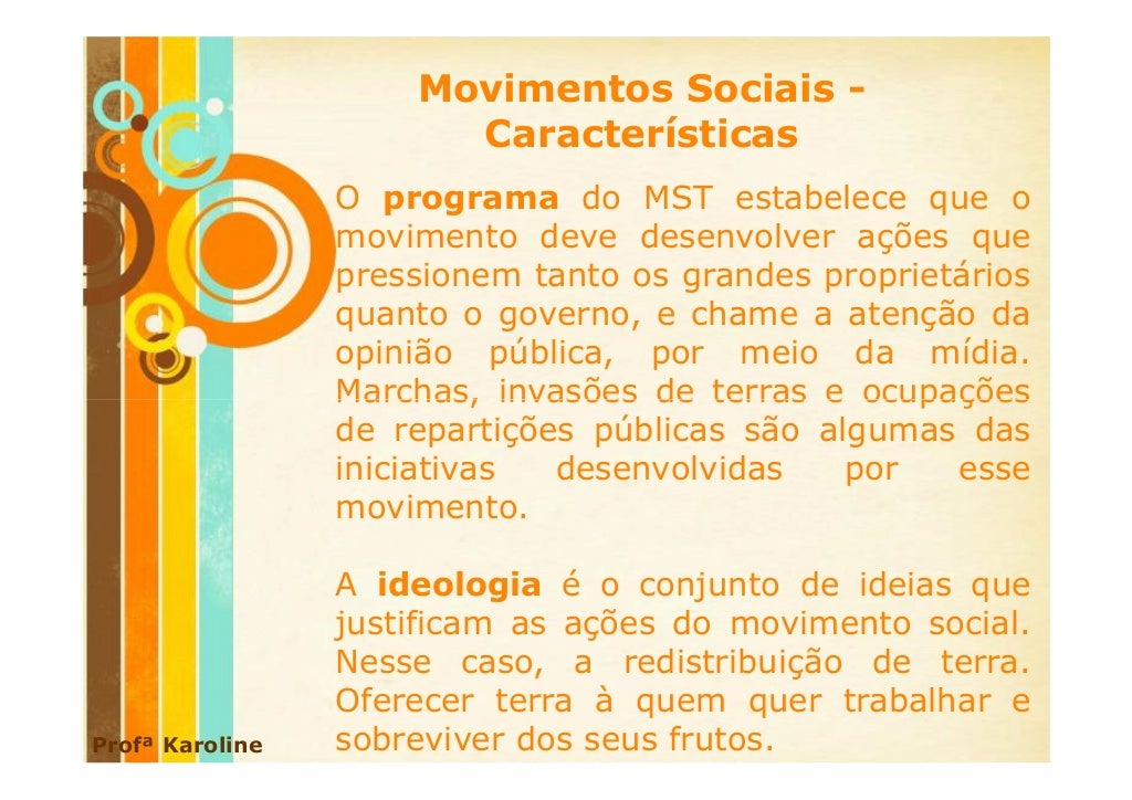 A Construção Do Conceito De Movimentos Sociais Apresenta Modificações