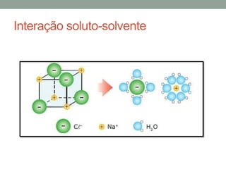 Interação soluto-solvente
 